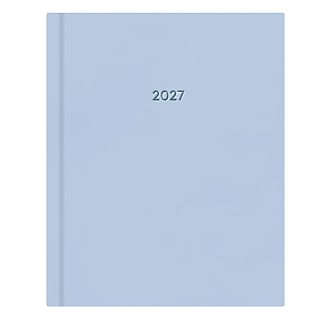 2027 Blue Sky Soft Blue Weekly/Monthly Planner, 8.5x11, 15-Month, Bookbound, Oct 2026-Dec 2027, Qty 1