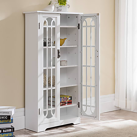 Southern enterprises 2025 corner curio cabinet
