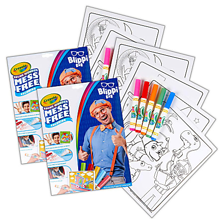 Crayola Color Wonder Coloring Pad & Markers, Blippi, Pack Of 2 Sets