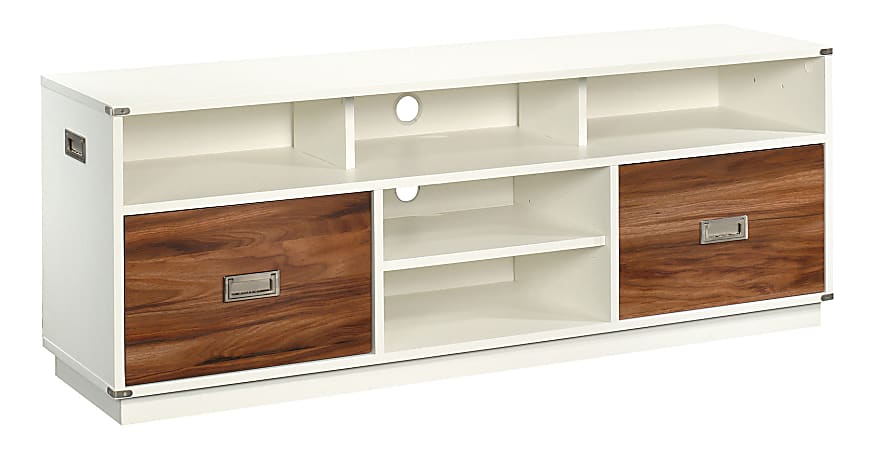 Sauder® Vista Key Entertainment Credenza For 60" TVs, Pearl Oak/Blaze Acacia