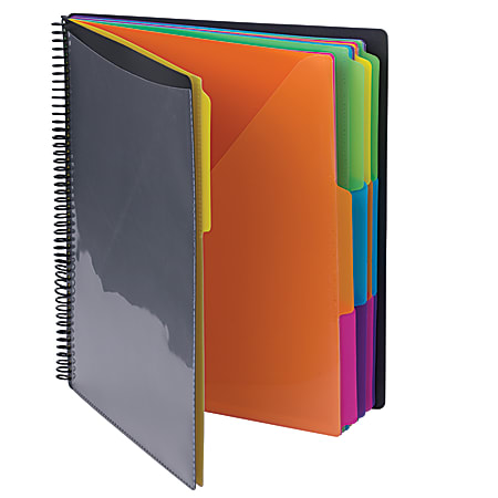 Smead Project Organizer - Letter - 8 1/2"x11" Sheet Size - Spiral Fastener - 24 Inside Back Pocket(s) - 89206
