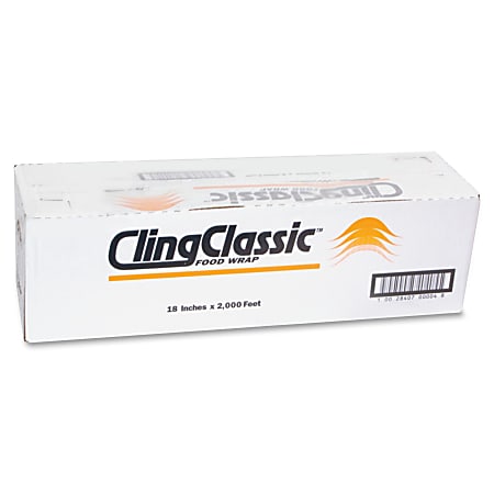 Webster Cling Classic Food Wrap - 18" Width x 2000 ft Length - Dispenser - Plastic - Clear