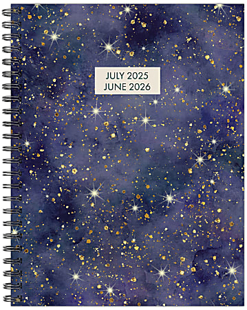 2025-2026 Willow Creek Press Softcover Weekly/Monthly Academic Planner, 8-1/2” x 11”, Starry Night, July 2025 To June 2026, 54963