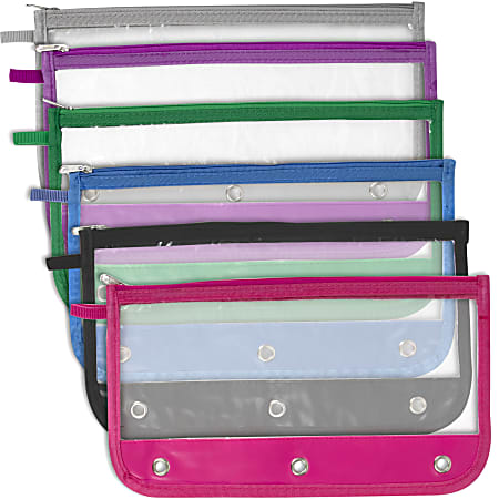 Trailmaker 3 Ring Binder Dome Pencil Cases 6 12 x 11 12 Assorted