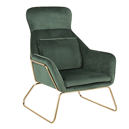 LumiSource Penelope Lounge Chair, Green/Gold