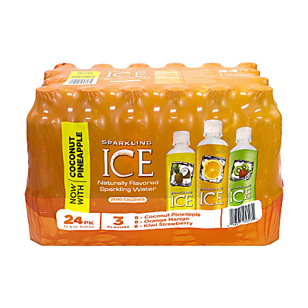 Sparkling ICE Tropical Sparkling Water, 17 Oz, Assorted Flavors, Pack Of 24