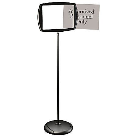 MasterVision® Easy-Clean Adjustable Sign Stand, 39 7/16"H x 15 1/4"W, Silver/Black