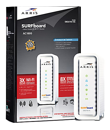 ARRIS SURFboard DOCSIS 3.0 Remanufactured Wireless Cable Modem, SBG6700-AC-RB 