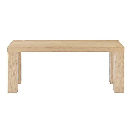 Eurostyle Abby Wood Bench, 19"H x 49"W x 15"D, Oak