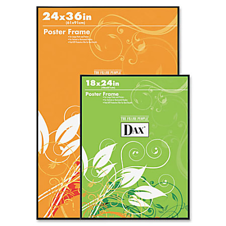 DAX U-Channel Wall Poster Frames - Holds 18" x 24" Insert - Wall Mountable - Vertical, Horizontal - 1 / Each - Plastic - Black
