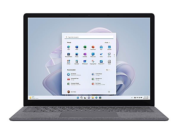 Microsoft® Surface 5 Laptop, 15" Touchscreen, Intel® Core™ i7, 16GB Memory, 512GB Solid State Drive, Platinum, Windows® 11 Home