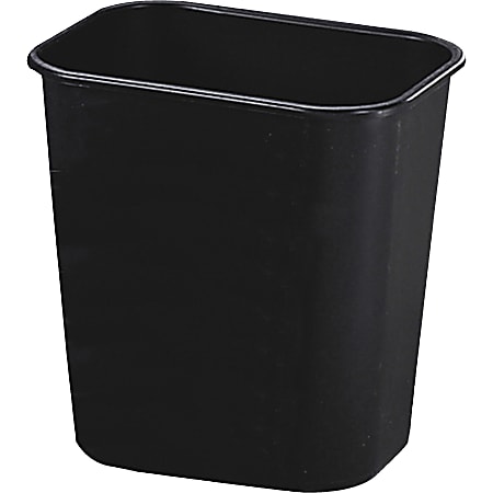 Rubbermaid® Commercial Deskside Wastebaskets, 3.25 Gallons, Black, Set Of 12 Wastebaskets