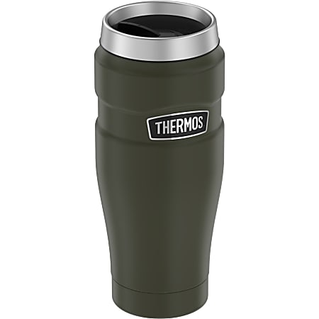 Stainless King SK1005AG4 16-Ounce Stainless King Stainless Steel Travel Tumbler - 2.6" Diameter - Green - Stainless Steel Body