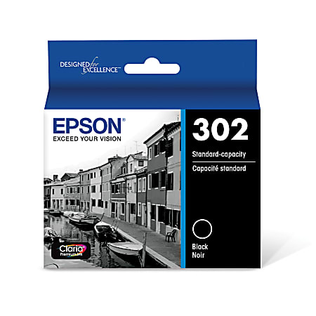 Epson® 302 Claria® Black Ink Cartridge, T302020-S