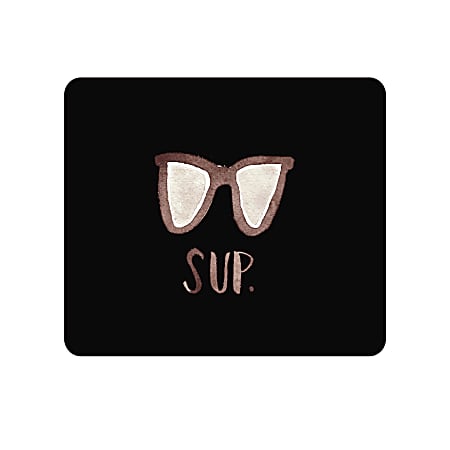 OTM Essentials Mouse Pad, Sup Dude, 10" x 9.13", Black, PV1BM-ART-15