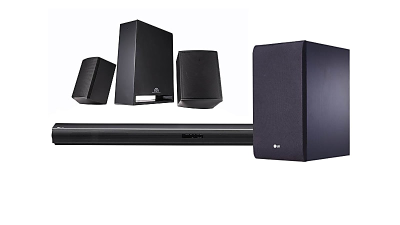 LG SJ4R Soundbar With Wireless Surround Speakers, Black