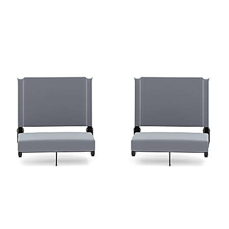 Flash Furniture Grandstand Comfort Seats, Gray/Black, Set Of