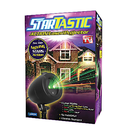 Startastic™ Outdoor Laser Light Display, 12 13/16"H x 6 15/16"W x 4 15/16"D, Black
