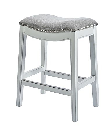 New Ridge Home Goods Zoey Counter Stool, White