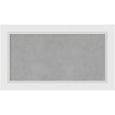Amanti Art Magnetic Bulletin Board, 28" x 16", Blanco White Wood Frame