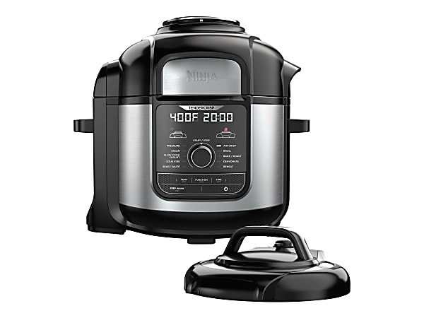 Ninja Foodi FD402 - Pressure cooker/hot air fryer - 8 qt - 1760 W - stainless steel/black