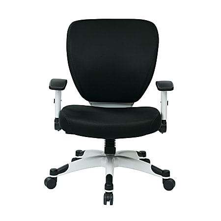Office Star™ Space Seating Professional Deluxe Mesh Mid-Back Task Chair, Black/White