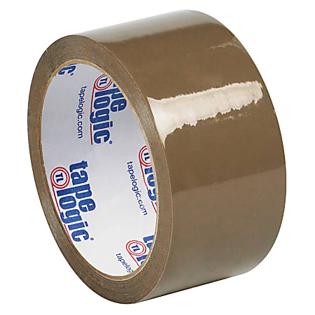 B O X Packaging Natural Rubber Carton Sealing Tape, 3" Core, 2" x 55 Yd., Tan, Case Of 36
