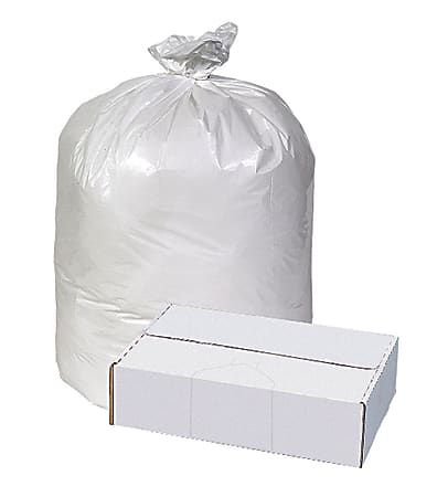 Highmark™ Linear Low Can Liners, 1.5-mil, 60 Gallons, 38" x 58", White, Box Of 100