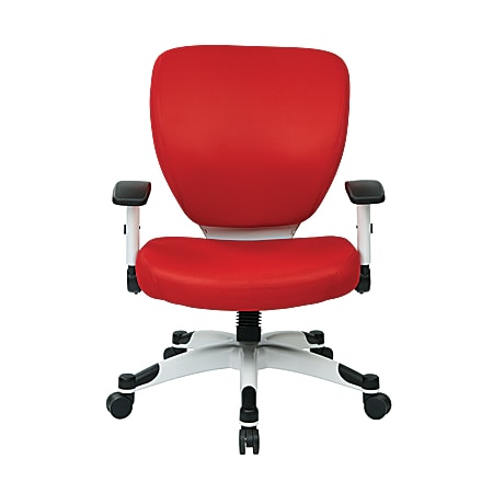 Office Star™ Space Seating Professional Deluxe Mesh Mid-Back Task Chair, Red/White