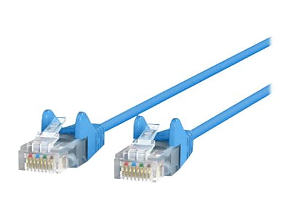 Belkin Cat.6 UTP Patch Network Cable - 25 ft Category 6 Network Cable for Network Device - First End: 1 x RJ-45 Network - Male - Second End: 1 x RJ-45 Network - Male - Patch Cable - 28 AWG - Blue