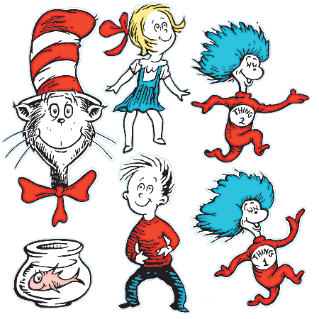 Eureka 2-Sided Decorations, Dr. Seuss™ Characters, Multicolor, Pack Of 6