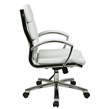 Mid Back Padded Office Chair - Black - Work Smart by Office Star Products