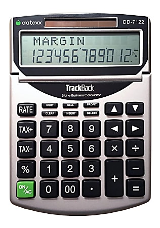 Datexx 2-Line TrackBack Business Desktop Calculator DD-7122