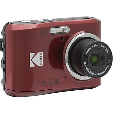 Kodak PIXPRO FZ45 16.4 Megapixel Compact Camera Red 12.3 CMOS