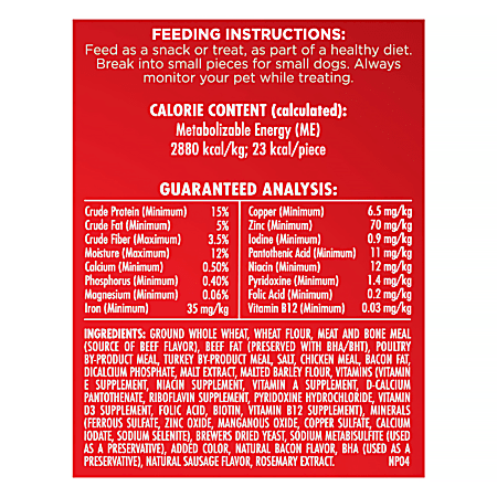 Milkbone shop ingredients label
