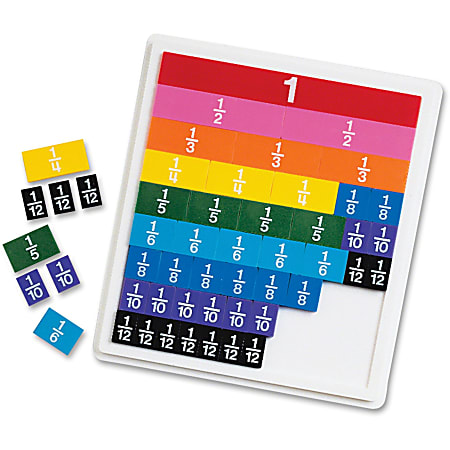 Rainbow Fraction Tile Math Manipulative Learning Resource ETA Cuisenaire 51 SET 
