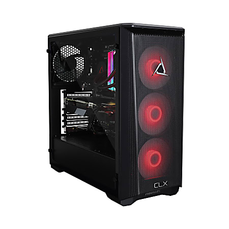 CLX SET TGMSETRTH0B15BR Liquid-Cooled Gaming Desktop PC, AMD Ryzen 9, 32GB Memory, 4TB Hard Drive/960GB Solid State Drive, Windows® 10 Home