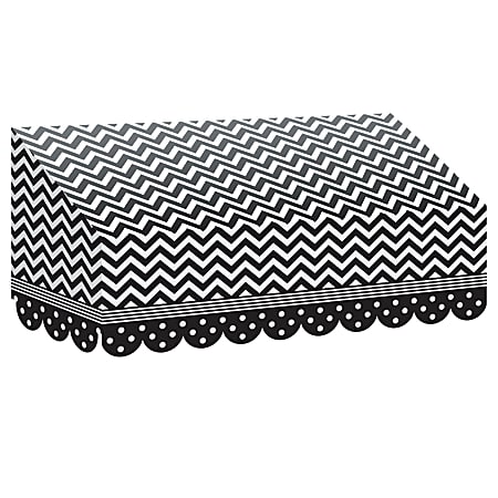 Teacher Created Resources Classroom Awning, 12 1/2"H x 24"W x 8"D, Black/White Chevron/Dots