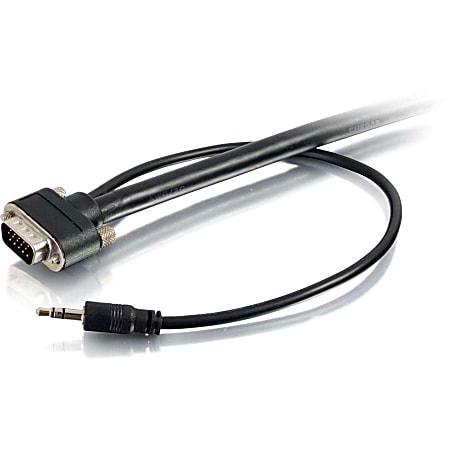 C2G 35ft VGA Video + 3.5mm AUX Stereo Audio Cable - In Wall CMG-Rated - M/M - 35 ft Mini-phone/VGA A/V Cable  - 50229