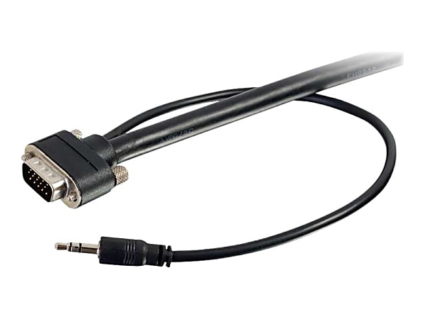 C2G Select VGA + 3.5mm A/V Cable - VGA cable - HD-15 (VGA), mini-phone stereo 3.5 mm (M) to HD-15 (VGA), mini-phone stereo 3.5 mm (M) - 35 ft - black