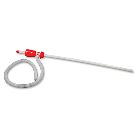 Impact Siphon Drum Pump - 4.6" Width x 45" Length - 6 / Carton - Red, White