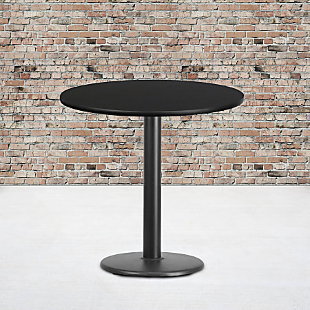 Flash Furniture Round Hospitality Table, 31-1/8"H x 30"W x 30"D, Black