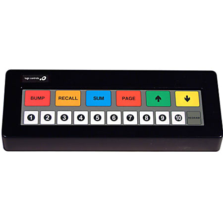 Logic Controls KB1700B-BK-RJRJ POS Keypad - 17 Keys - RJ-11 - Black