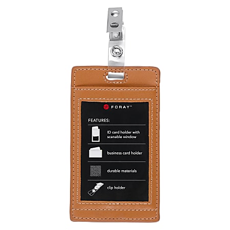 FORAY™ Tan ID Badge Holder