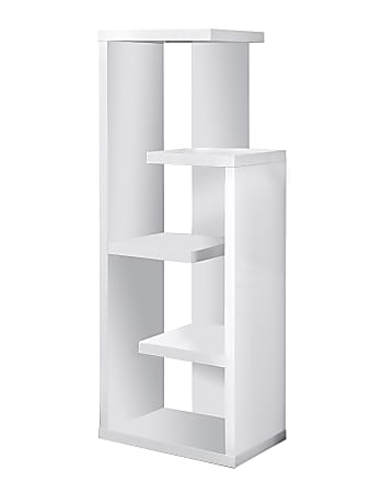 Monarch Specialties 5-Shelf Open-Concept Bookcase, White