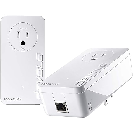 devolo Magic 2 LAN Powerline Network Adapter - 2 - 1 x Network (RJ-45) - 2000 Mbit/s Powerline - 1600 ft Distance Supported - Gigabit Ethernet - Yes