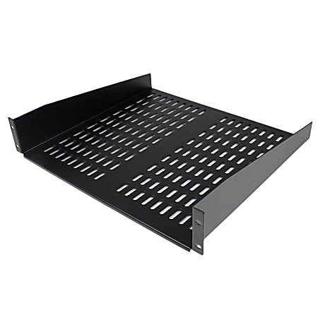 1U Fixed Server Rack Mount Shelf - 10in Deep Steel Universal Cantilever  Tray for 19 AV/ Network Equipment Rack - Heavy Duty Steel - Weight  Capacity