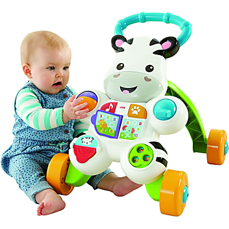 Fisher-Price Learn with Me Zebra Walker - Two Ways to Play - Teaches ABC's - 123's and More