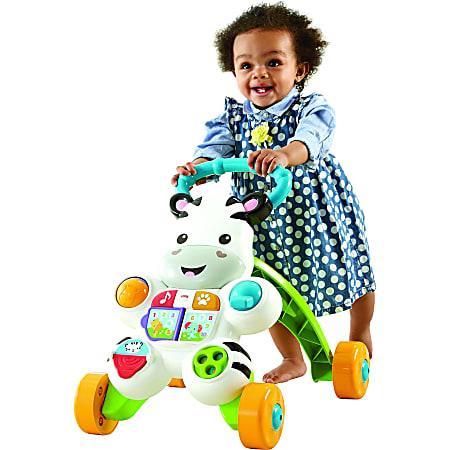 Fisher-Price Learn with Me Zebra Walker - Two Ways to Play - Teaches ABC's - 123's and More