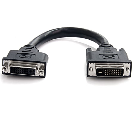 StarTech.com 6in DVI-I Dual Link Digital Analog Port Saver Extension Cable M/F - Extend a DVI-I port by 6in, to prevent unnecessary strain on the port - 6in DVI Male to Female Cable - 6in DVI-I Extension Cable - 6 inch DVI Dual Link Extension Cable